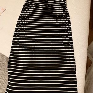 Striped maxi skirt
